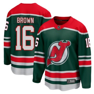 Breakaway Fanatics Branded Youth Connor Brown New Jersey Devils 2020/21 Special Edition Jersey - Green