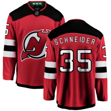Breakaway Fanatics Branded Youth Cory Schneider New Jersey Devils Home Jersey - Red