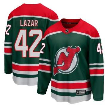 Breakaway Fanatics Branded Youth Curtis Lazar New Jersey Devils 2020/21 Special Edition Jersey - Green