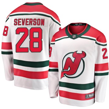Breakaway Fanatics Branded Youth Damon Severson New Jersey Devils Alternate Jersey - White