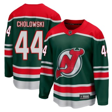 Breakaway Fanatics Branded Youth Dennis Cholowski New Jersey Devils 2020/21 Special Edition Jersey - Green
