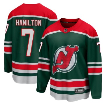 Breakaway Fanatics Branded Youth Dougie Hamilton New Jersey Devils 2020/21 Special Edition Jersey - Green