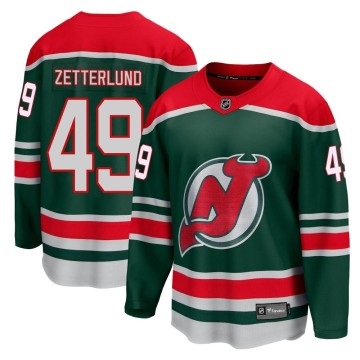 Breakaway Fanatics Branded Youth Fabian Zetterlund New Jersey Devils 2020/21 Special Edition Jersey - Green