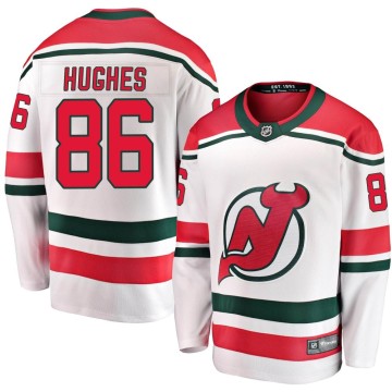 Breakaway Fanatics Branded Youth Jack Hughes New Jersey Devils Alternate Jersey - White
