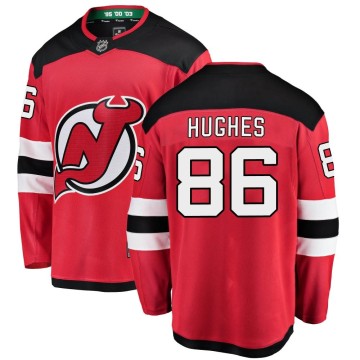 Breakaway Fanatics Branded Youth Jack Hughes New Jersey Devils Home Jersey - Red