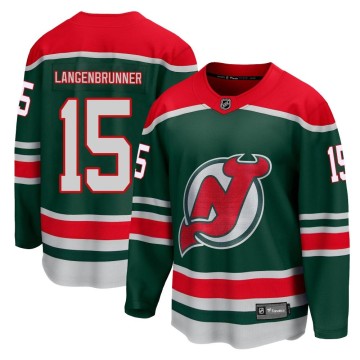 Breakaway Fanatics Branded Youth Jamie Langenbrunner New Jersey Devils 2020/21 Special Edition Jersey - Green
