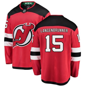 Breakaway Fanatics Branded Youth Jamie Langenbrunner New Jersey Devils Home Jersey - Red