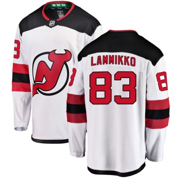 Breakaway Fanatics Branded Youth Juho Lammikko New Jersey Devils Away Jersey - White