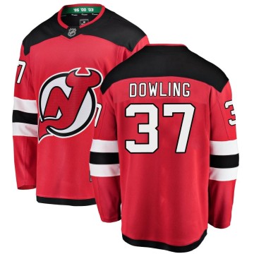 Breakaway Fanatics Branded Youth Justin Dowling New Jersey Devils Home Jersey - Red