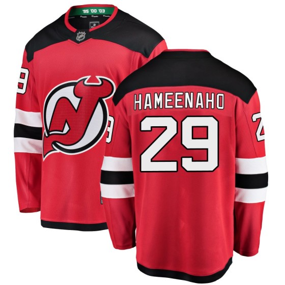 Breakaway Fanatics Branded Youth Lenni Hameenaho New Jersey Devils Home Jersey - Red