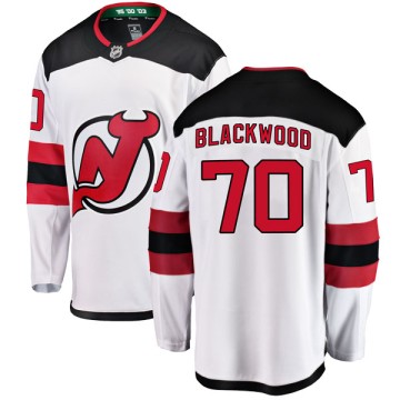 Breakaway Fanatics Branded Youth MacKenzie Blackwood New Jersey Devils Away Jersey - White