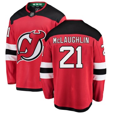 Breakaway Fanatics Branded Youth Marc McLaughlin New Jersey Devils Home Jersey - Red