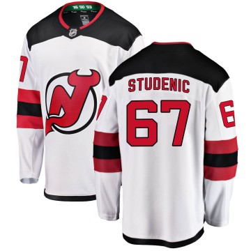 Breakaway Fanatics Branded Youth Marian Studenic New Jersey Devils Away Jersey - White