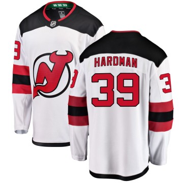 Breakaway Fanatics Branded Youth Mike Hardman New Jersey Devils Away Jersey - White