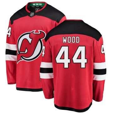 Breakaway Fanatics Branded Youth Miles Wood New Jersey Devils Home Jersey - Red