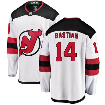 Breakaway Fanatics Branded Youth Nathan Bastian New Jersey Devils Away Jersey - White