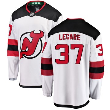 Breakaway Fanatics Branded Youth Nathan Legare New Jersey Devils Away Jersey - White
