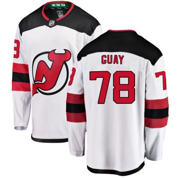 Breakaway Fanatics Branded Youth Nicolas Guay New Jersey Devils Away Jersey - White