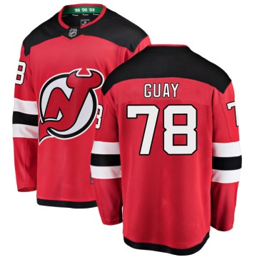 Breakaway Fanatics Branded Youth Nicolas Guay New Jersey Devils Home Jersey - Red