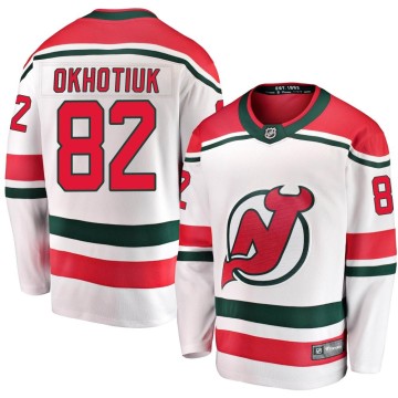 Breakaway Fanatics Branded Youth Nikita Okhotiuk New Jersey Devils Alternate Jersey - White