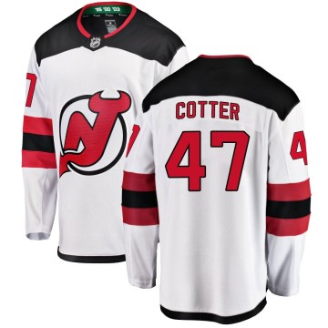 Breakaway Fanatics Branded Youth Paul Cotter New Jersey Devils Away Jersey - White