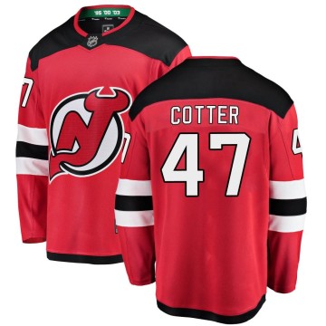 Breakaway Fanatics Branded Youth Paul Cotter New Jersey Devils Home Jersey - Red