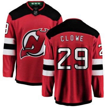 Breakaway Fanatics Branded Youth Ryane Clowe New Jersey Devils Home Jersey - Red