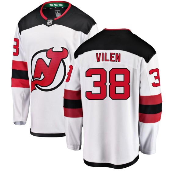 Breakaway Fanatics Branded Youth Topias Vilen New Jersey Devils Away Jersey - White