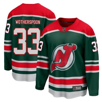 Breakaway Fanatics Branded Youth Tyler Wotherspoon New Jersey Devils 2020/21 Special Edition Jersey - Green