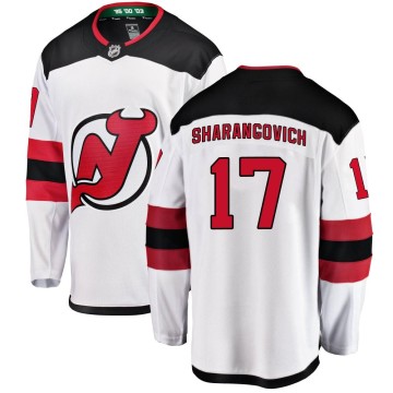 Breakaway Fanatics Branded Youth Yegor Sharangovich New Jersey Devils Away Jersey - White