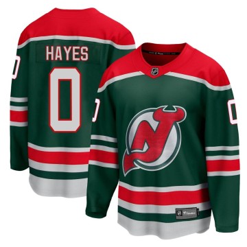 Breakaway Fanatics Branded Youth Zachary Hayes New Jersey Devils 2020/21 Special Edition Jersey - Green