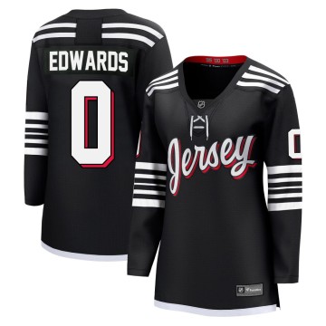 Breakaway Fanatics Women's Ethan Edwards New Jersey Devils Alternate Jersey - Black