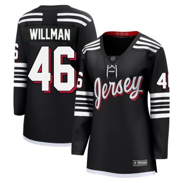 Breakaway Fanatics Women's Max Willman New Jersey Devils Alternate Jersey - Black