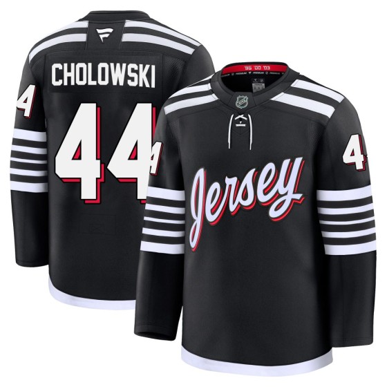 Premium Fanatics Men's Dennis Cholowski New Jersey Devils Alternate Jersey - Black