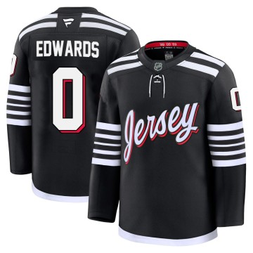 Premium Fanatics Men's Ethan Edwards New Jersey Devils Alternate Jersey - Black