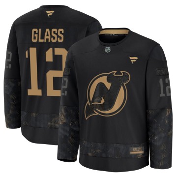 Premium Fanatics Youth Cody Glass New Jersey Devils 2024 Military Appreciation Practice Jersey - Black