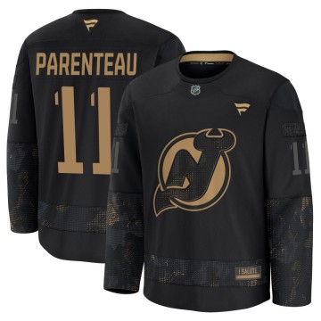 Premium Fanatics Youth P. A. Parenteau New Jersey Devils 2024 Military Appreciation Practice Jersey - Black